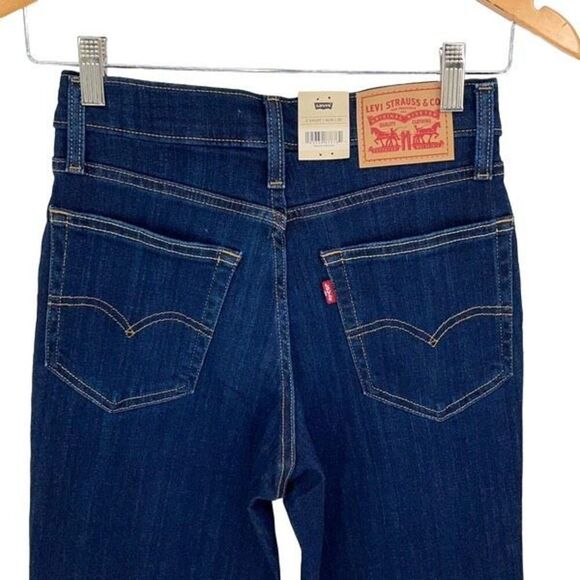 Levi's Womens 724 High Rise Dark Wash Slim Straight Jeans Blue Size 26 NWT‎ - Picture 8 of 15